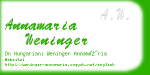 annamaria weninger business card